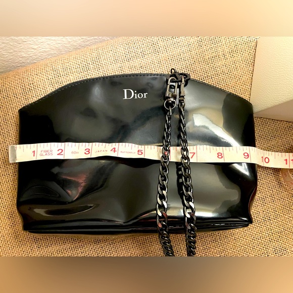 Authentic Dior Beauty bag/ new gunmetal, Crossbody chain with additional pouch - Picture 9 of 14